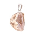 Agate Geodin Pendant in Silver Plating