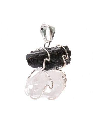 Ciondolo di tormalina con drusa di...