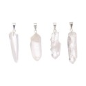 Pendentif en forme de pointe en quartz brut