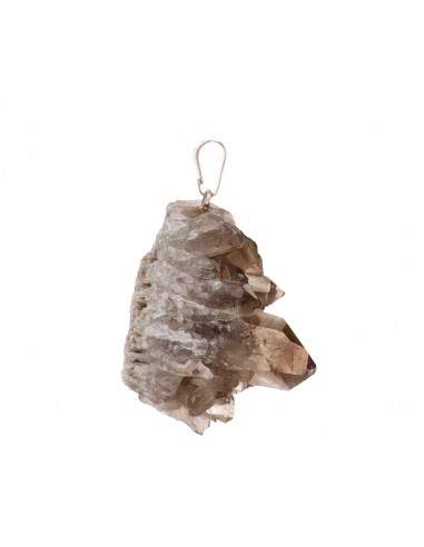 Pendentif Druse en quartz fumé