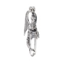 Pendentif en argent 925 ailes de dragon sur pointe de quartz