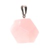 Silver Plated Rose Quartz Dodecahedron Pendant