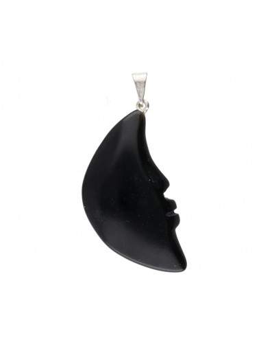 Pendentif Lune minérale
