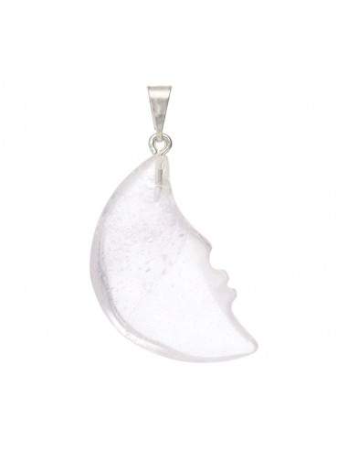 Pendentif Lune minérale