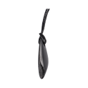 Rhodium plated shungite pendant