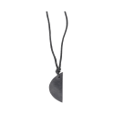 Pendentif en shungite en demi-cercle