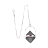 Pendolo Biterminato di Shungite con Granato