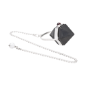 Pendule en shungite biterminée avec grenat