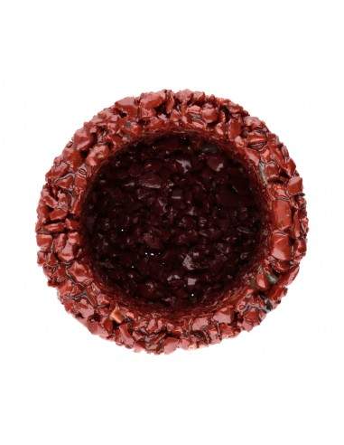 Petits bougeoirs en jaspe rouge