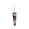 Silver Plated Amethyst Biterminate Pendant