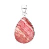 Random Rhodochrosite Drop Pendant in Sterling Silver 925