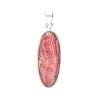 Pendente Ovale di Rodocrosite Casuale in Argento Sterling 925