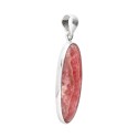 Pendentif Rhodochrosite ovale en argent 925