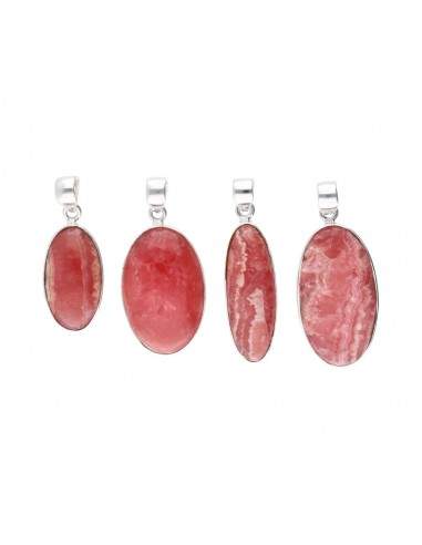 Pendentif Rhodochrosite ovale en...