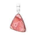 Random Shape Rhodochrosite Pendant in 925 Sterling Silver