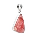 Pendentif Rhodochrosite de forme aléatoire en argent 925