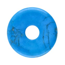Donut Medio di Howlite Tinta (Turchese)