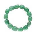 Bracelet de Quartz vert plaqué Rhodium