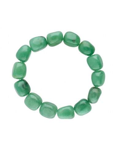 Bracciale con pietre di quarzo verde.