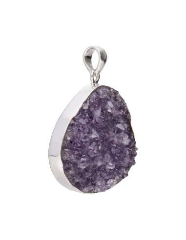 Amethyst Druse Pendant in 925...