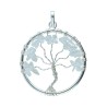 Pendentif arbre de vie avec pierre de lune argentée