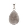 Smoky Quartz Small Drop in Silver Plating Pendant