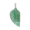 Pendentes de quartzo verde folha com banho de prata