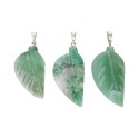 Pendentifs en quartz vert en plaqué argent