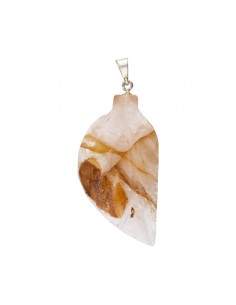 Gold Leaf Quartz Pendant in...