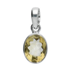 Pendente in Citrino Riscaldato Faccettato in Argento Sterling 925
