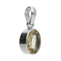 Pendentif en argent 925 avec citrine chauffée à facettes