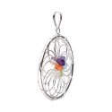 Spiral Dreamcatcher Pendant with Chakras