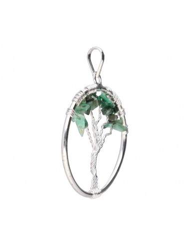 Silver Plated Emerald Tree of Life...