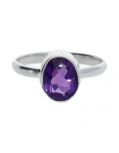 Anillo de Amatista Facetado Grande en...