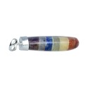 Pendente Punta Ovale di Chakra in Bagno d'Argento