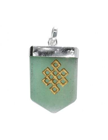 Pendente in quarzo verde con nodo...