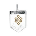 Infinity Knot Quartz Pendant in Silver Plating