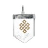 Infinity Knot Quartz Pendant in Silver Plating