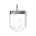 Infinity Knot Quartz Pendant in Silver Plating