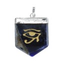 Pendentif œil d'Horus en sodalite plaqué argent