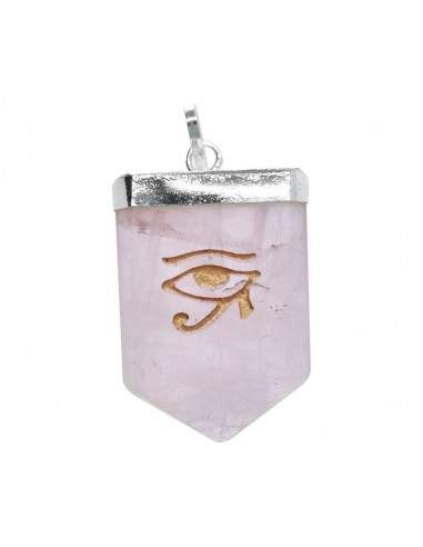 Colgante di Quarzo Rosa Occhio di...