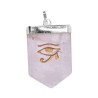 Silver Plated Rose Quartz Horus Eye Pendant