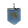 Blue Quartz Horus Eye in Silver Plated Pendant