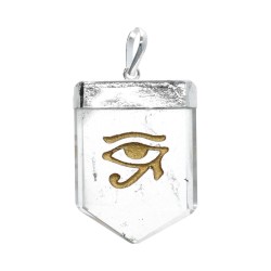 Ciondolo in Quarzo Occhio di Horus con Bagno d'Argento