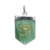 Pendentif en Quartz Vert Oeil d'Horus en Plaqué Argent