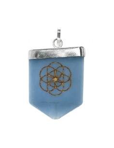 Pendentif argenté en quartz...