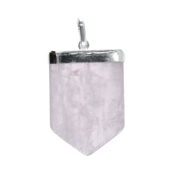 Ciondolo in Quarzo Rosa Om in Bagno d'Argento