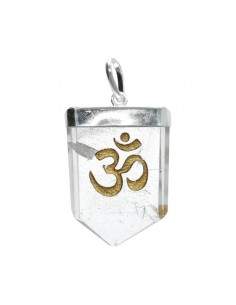 Pendentif argenté Om Quartz
