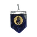 Sodalite Hopi Hand Sodalite Pendant in Silver Plating