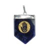 Sodalite Hopi Hand Sodalite Pendant in Silver Plating